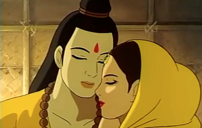 Rama and Sita in love