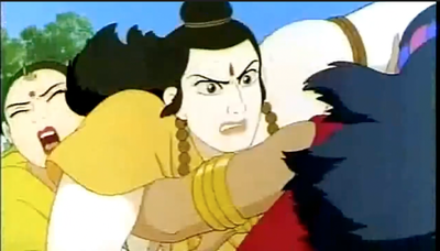 Rama trying to protect Sita