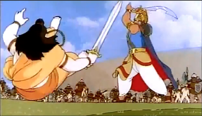 Ravan attacking Rama