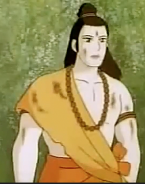 The injured and wounded Rama looking at his shocked army